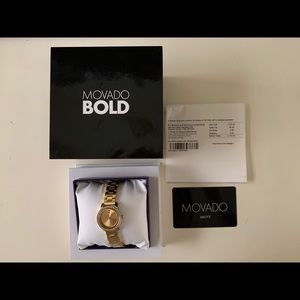 Gold Movado Watch with Diamonds